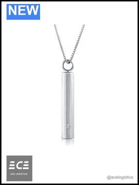 Cremation Necklace for Ashes Sterling Silver Urn Bar Memorial Jewelry